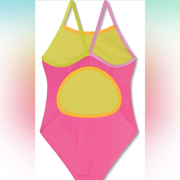 SOLD Youth one piece bathing suit size 16 speedo hot pink - Picture 3 of 9